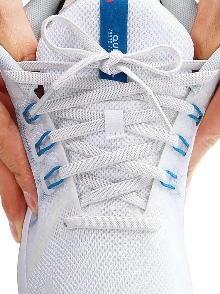 Elastic Laces Sneakers Classic Elastic Shoelaces 6mm Width Flat Shoelace for Kids Adults Shoe laces Rubber Bands for Shoes