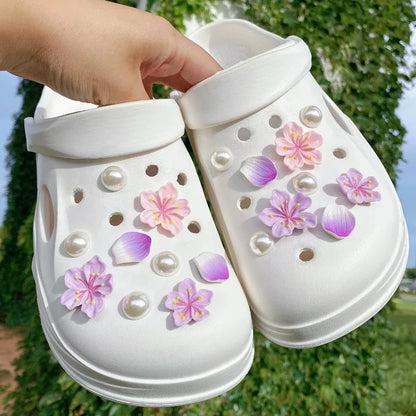 Hot Fashion Shoe Charms for Creative Branches and Flowers Clogs Shoe Buckle Cute Shoe Accessories Decoration for Girls Gift