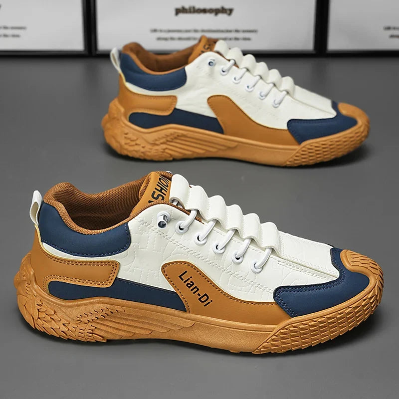 Spring and Autumn Fashion Elastic Band Sneakers for Men, Versatile Trendy Casual Shoes, Student Running Shoes, Soft-Soled Lightweight Men's Shoes