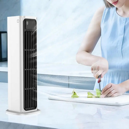 Portable Air Conditioner, Wall Mount Desktop Fan, 3 Speed Bladeless Tower Fan with Digital Display, Quiet Personal Cooling Fan f