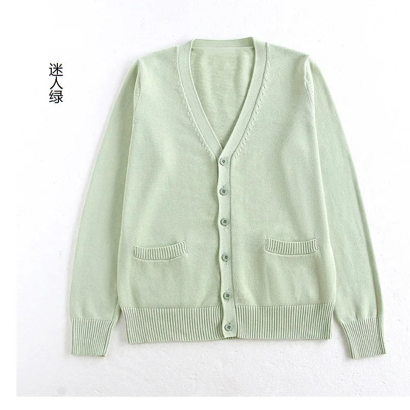 New Sweater Solid Candy Women Knit Top Fashion Female Cardigan Thin Spring Autumn Long Sleeve Adult Jacket Clothes Slim XS-2XL