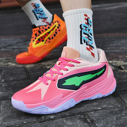 Men's Athletic Basketball Sneakers Breathable Cushioning Non-Slip Wearable Gym Training Running Shoes for Men And Women