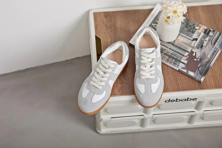 AIYUQI Women's Sneakers 2026 New Genuine Leather Ladies Moral Training Shoes Casual Spring Flat Shoes Women