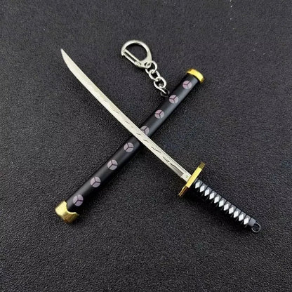 Mini Samurai Sword Keychain Anime Scabbard Key Ring Katana Buckle Key Chain for Men Women Cosplay Toy Jewelry Gift