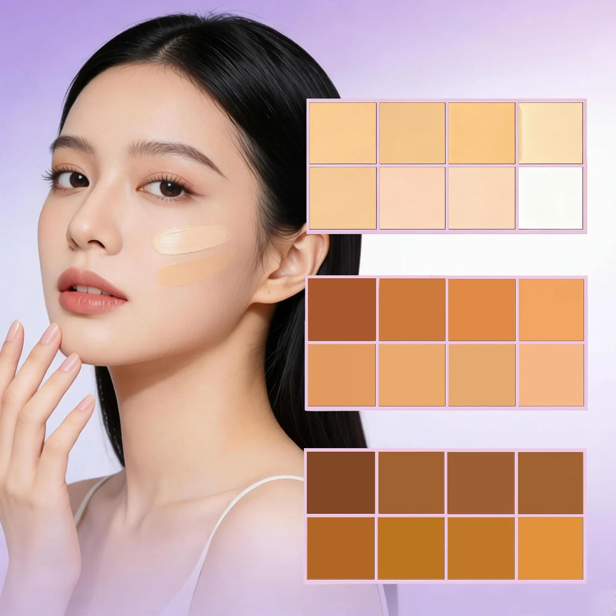 Soft Matte Cream Concealer High Coverage Cover Facial Spots, Acne Scars, Freckles and Tear Troughs Long Lasting Makeup Cosmetics
