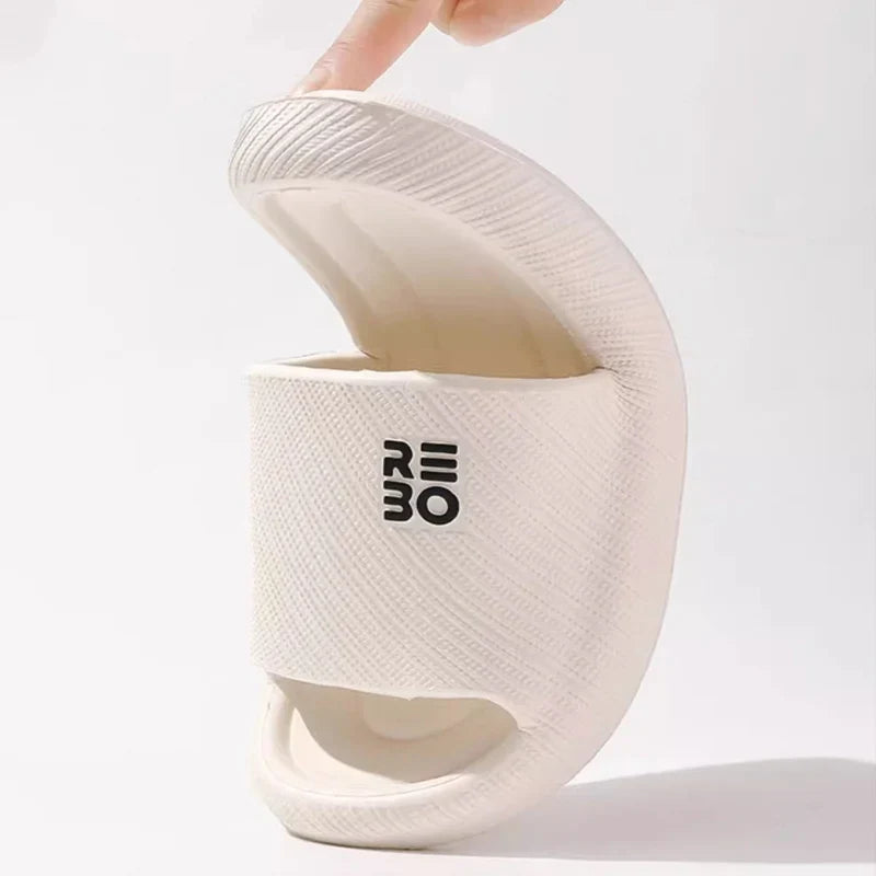 Summer Fashion Slippers Men Shoes Cloud Slippers For Men Home Flat Sandals Massage Flip Flops Couples Bathroom Indoor Slides
