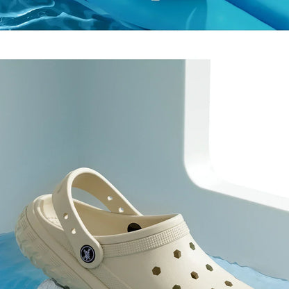 2026 Summer Hollow Out Closed Toe Non-slip Sandals Soft Bottom Sandals Men Lightweight Thick-soled Garden Shoes