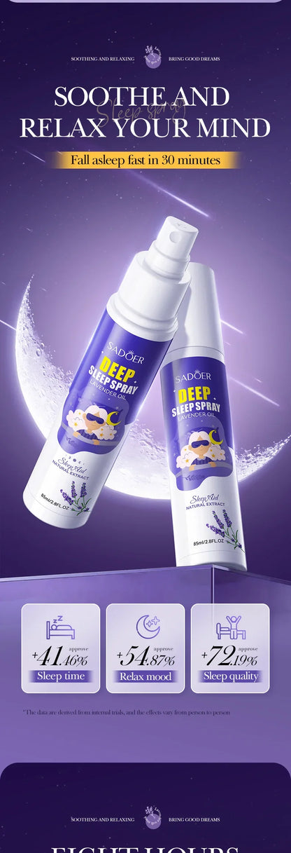 Lavender Sleep Spray 85ml Aromatherapy Sleep Lavender Pillow Mist Pillow  for Room Deep Sleep Spray