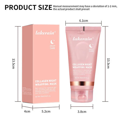 Collagen Wrapping Peel-off Mask Rejuvenation Moisturizing Brightening Korean Face Mask Make Glowy Skin Elasticity Facial Mask