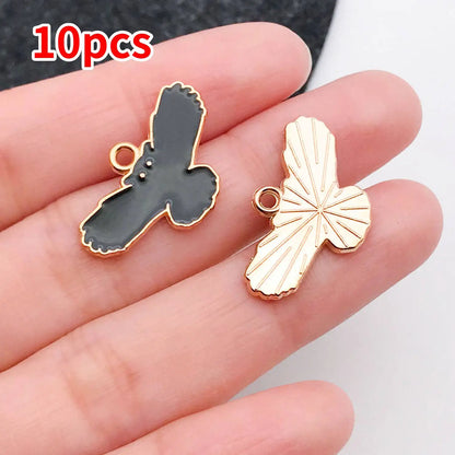 Mix 10/20 pcs of Alloy Enamel Halloween Charms Pendants, Suitable for DIY Necklace, Earring, Keychain Jewelry Making Accessory.