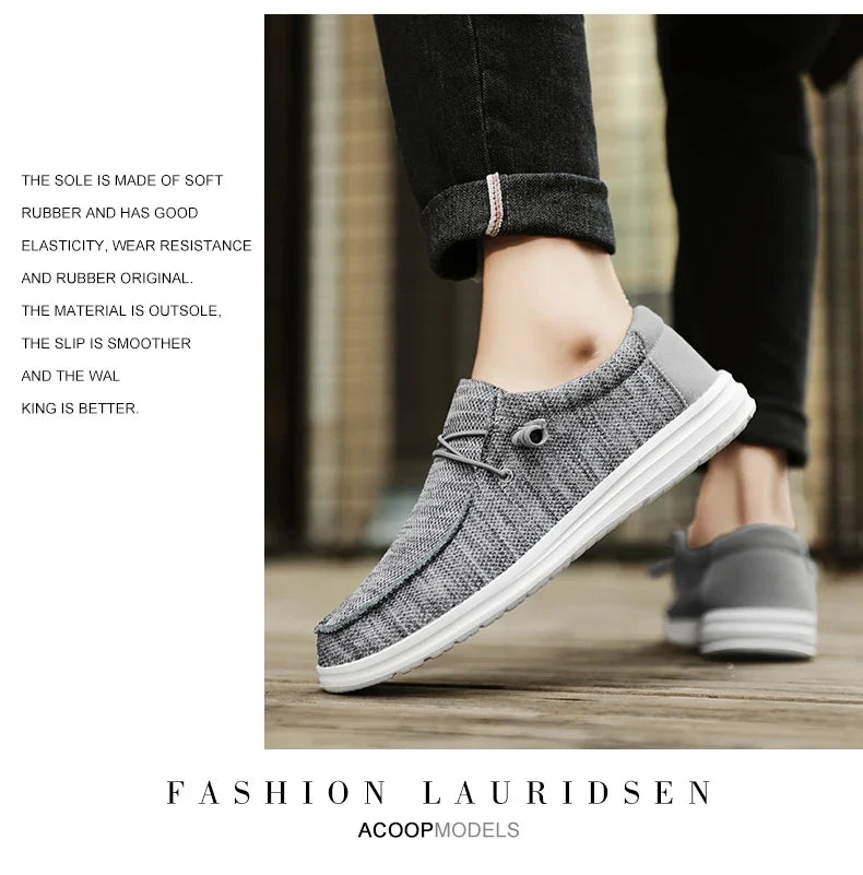 Plus Big Size 50 Dude Canvas Shoes Men Casual Slip on Shoes Alpargatas Hombre Moccasins Mocassin Homme Lightweight Breathable