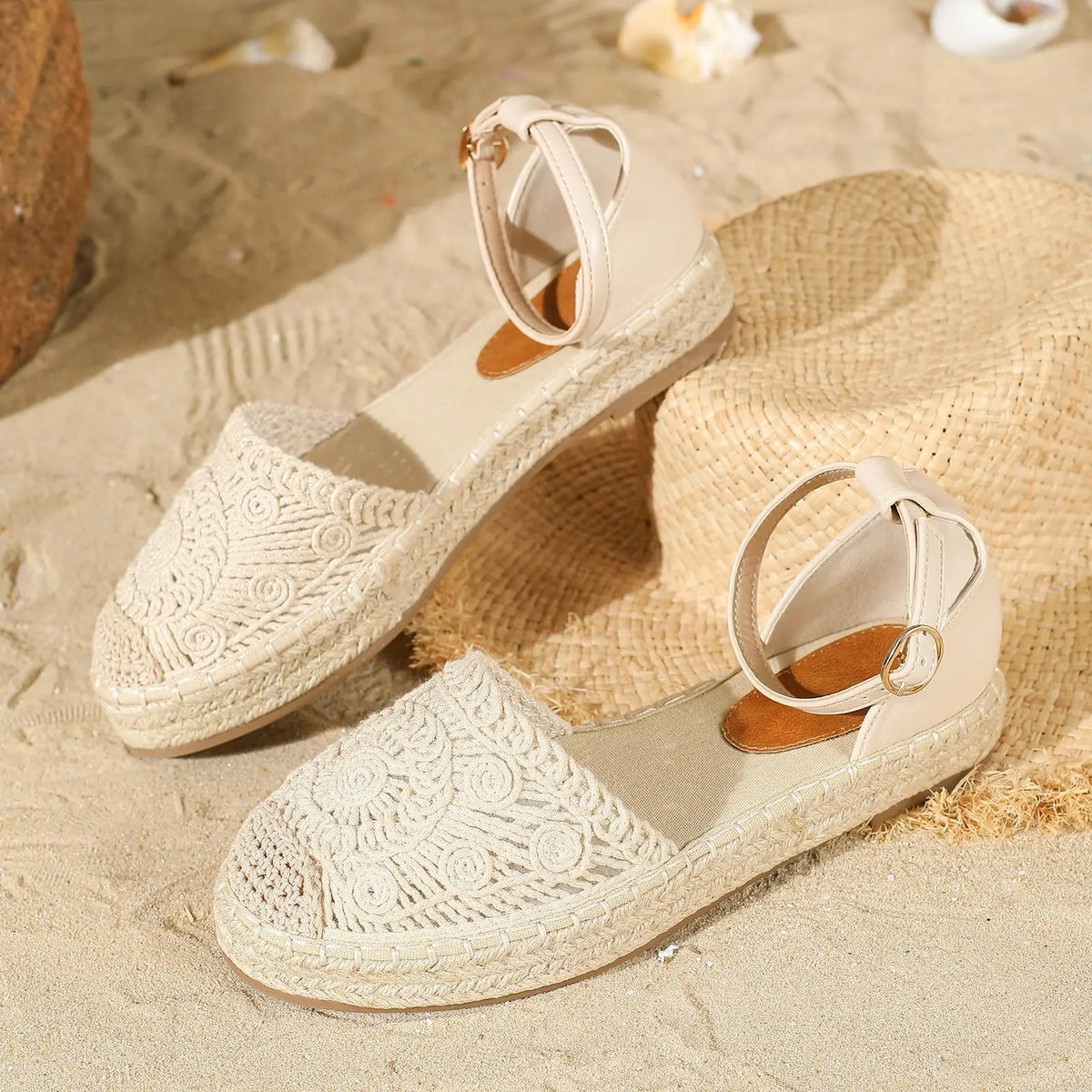 New 2026 Summer Women's Vintage Flats Hemp Rope Bottom Sandals Comfortable Sandals Women's Fisherman Sandals Sandalias De Mujer