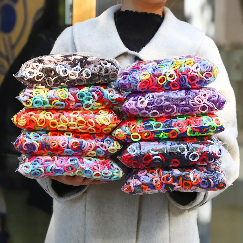 20/50pcs Kids Elastic Hair Bands Girls Sweets Scrunchie Rubber Band for Children Hair Ties Clips Headband Baby Hair Accessories