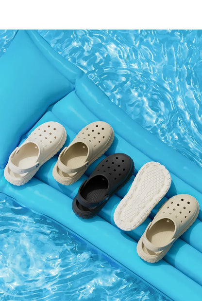 2026 Summer Hollow Out Closed Toe Non-slip Sandals Soft Bottom Sandals Men Lightweight Thick-soled Garden Shoes