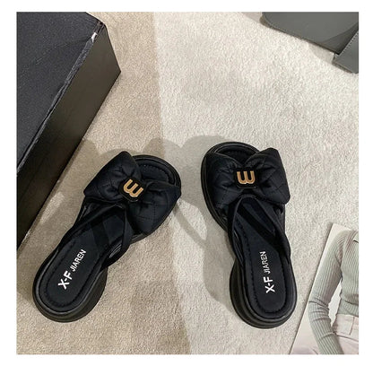 2024 summer New Fashion Women Shoes Slippers Comfortable Platform Shoe High Heels Leisure flower outdoor beach Slipper Women