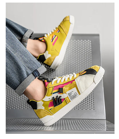Large Size Men's White Sneakers Autumn Comfortable Non Slip Running Shoes Luxury Soft Sole Fashion Lace Up Outdoor Casual Shoes