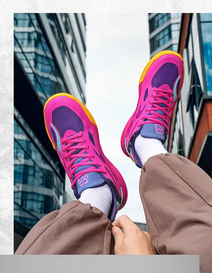 Men's Basketball Shoes Breathable Cushioning Non-Slip Wearable Runing Shoes Gym Training Athletic Basketball Sneakers for Men