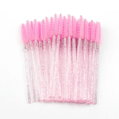 5/50Pcs Black Lashes Brush Cosmetics False Eyelashes Supplies Reusable Makeup Brushes Eyebrow Brush Mascara Wands Make Up Tools