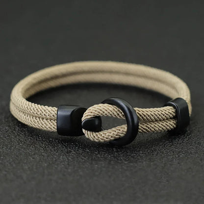 Fashion Rope Bracelet Men Double Layer Outdoor Camping Braclet Homme Accessories Survival Paracord Braslet Gift For Him