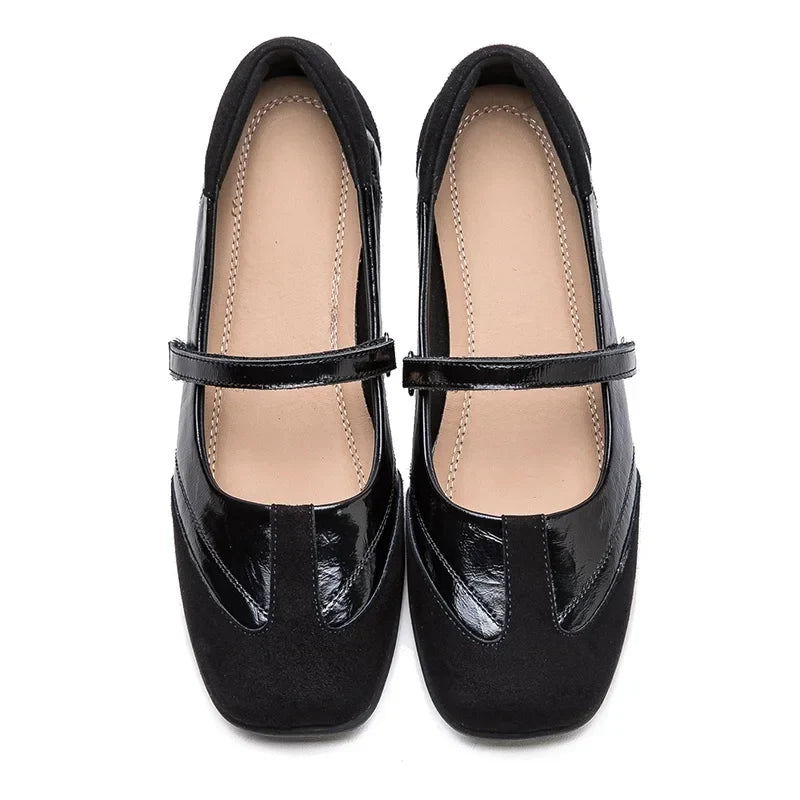 DRKANOL 2026 Women Genuine Leather Flat Shoes Summer Shallow Sheepskin Hook And Loop Casual Loafers Ladies Low Heel Single Shoes