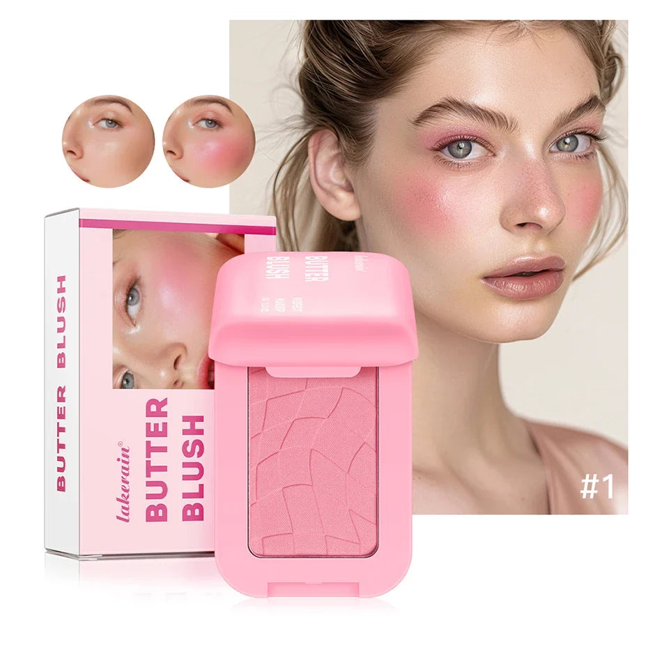 Professional Makeup Powder Blush 12HR Wear Vegan Formula Blusher Makeup Blush in Bar Cosmetics Palette Powder Pink Cream Face