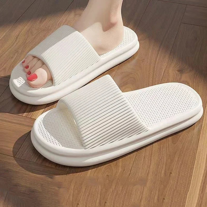 Summer Slippers For Women Men Soft Lightweight Indoor Home Slides Cloud Slipper Men Flat Sandals Beach Shoes Man Male Flip Flops