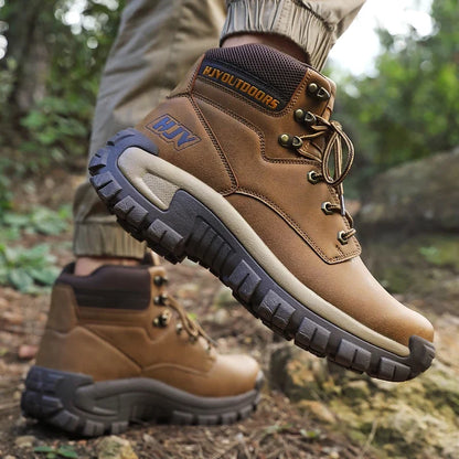 New Men's Boots Fashion Outdoor Boots Breathable Hiking Boots Autumn Shoes Sneakers Lightweight Non-slip Men Desert Ankle Boots