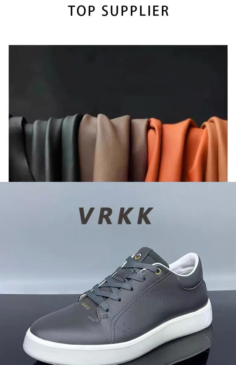 Fashion Genuine Leather Men Sneakers Breathable Comfort Classic Casual Shoes Mens Outdoor Walking Shoes Couple Footwear