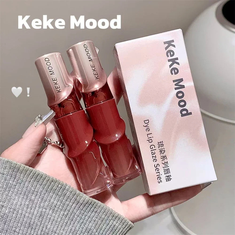 Crystal Nude Gray Glossy Lip Stain Mirror Korean Lip Glaze Sheer Nude Glitter Lip Tint Watery Shine Plumping Lipgloss Cosmetics