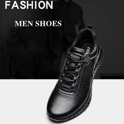 Genuine Leather Treking Shoes Mens Casual Shoes Business Brand Male Footwear Soft Comfortable Walk Sneakers