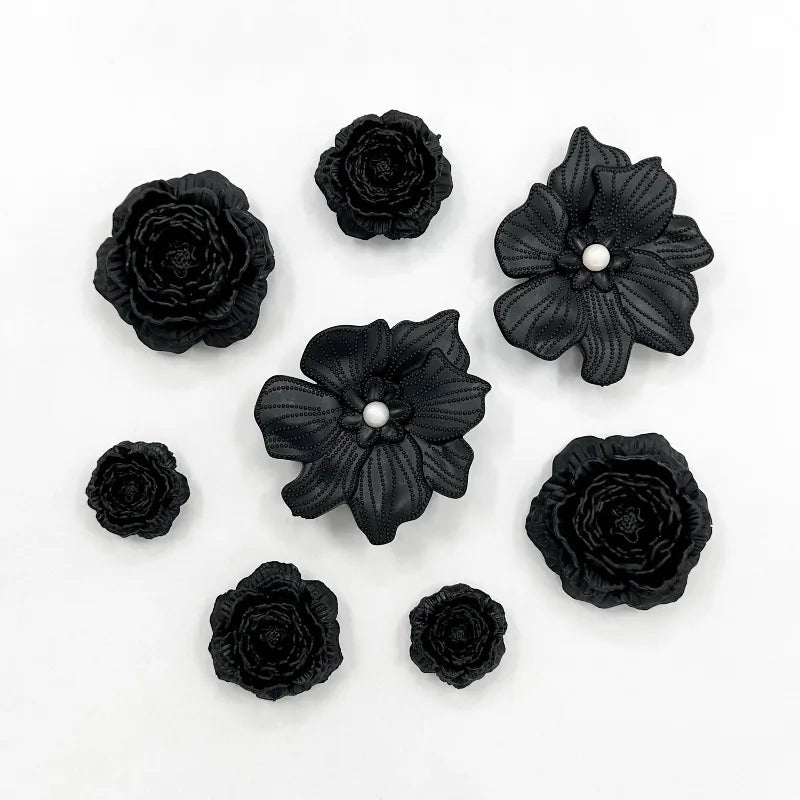 Cute Shoe Charms Set DIY Flower Hole Shoe Buckle Shoes Accessories 3D Flower Bouquet Bone White Hole Shoe Decorations For Women