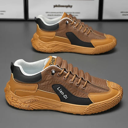 Spring and Autumn Fashion Elastic Band Sneakers for Men, Versatile Trendy Casual Shoes, Student Running Shoes, Soft-Soled Lightweight Men's Shoes