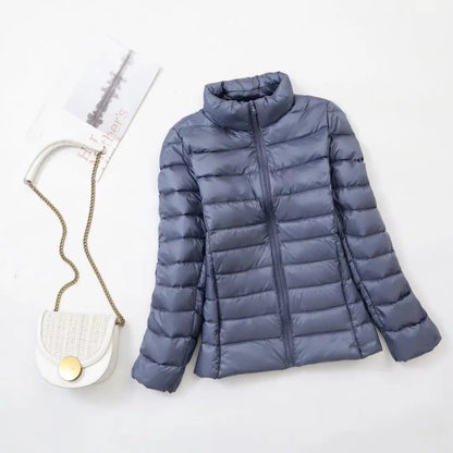 Women Spring Jacket Fashion Short Ultra Lightweight Packable Puffer Coats 15 Colors Female Down Warm Korean Slim Fit Parkas 5XL