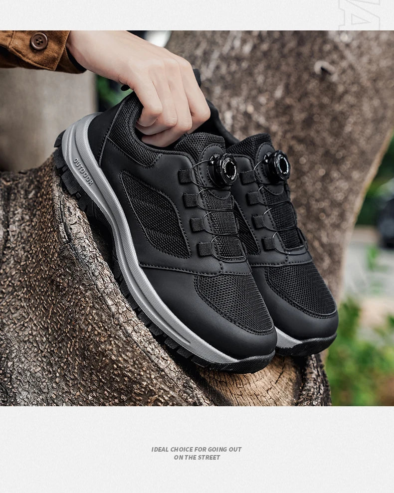 Men'S Spring And Autumn Sports Shoes Rotating Buckle Comfortable And Non Slip Hiking Sports Shoes Plus Size Men'S Shoes 39-48