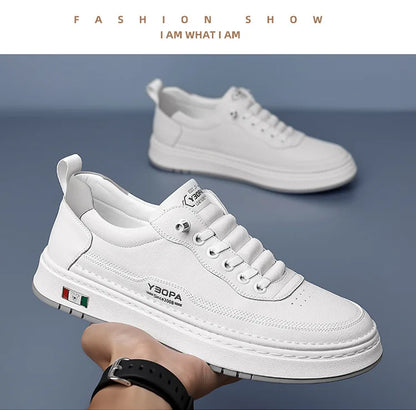 New Large Size 38-48 Leather Men's Sneakers Fashion Casual Men's Platform Sneakers Spring Autumn Designer Board Shoes Man