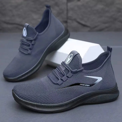 Men Comfort Knitted Loafer Sneakers 2026 New Arrival, Breathable Air Knit Upper Slip On Shoes