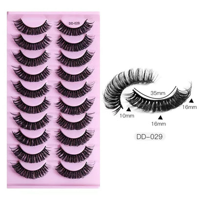 Faux mink eyelashes natural 3d mink lashes makeup volume false eyelashes in bulk cilio H13 E-08