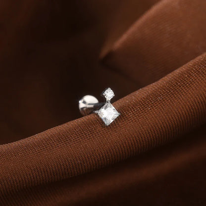 1Pc G23 Titanium Cartilage Stud Earrings for Women Lip Stud Labret Piercing Helix Daith Piercing Body Jewelry