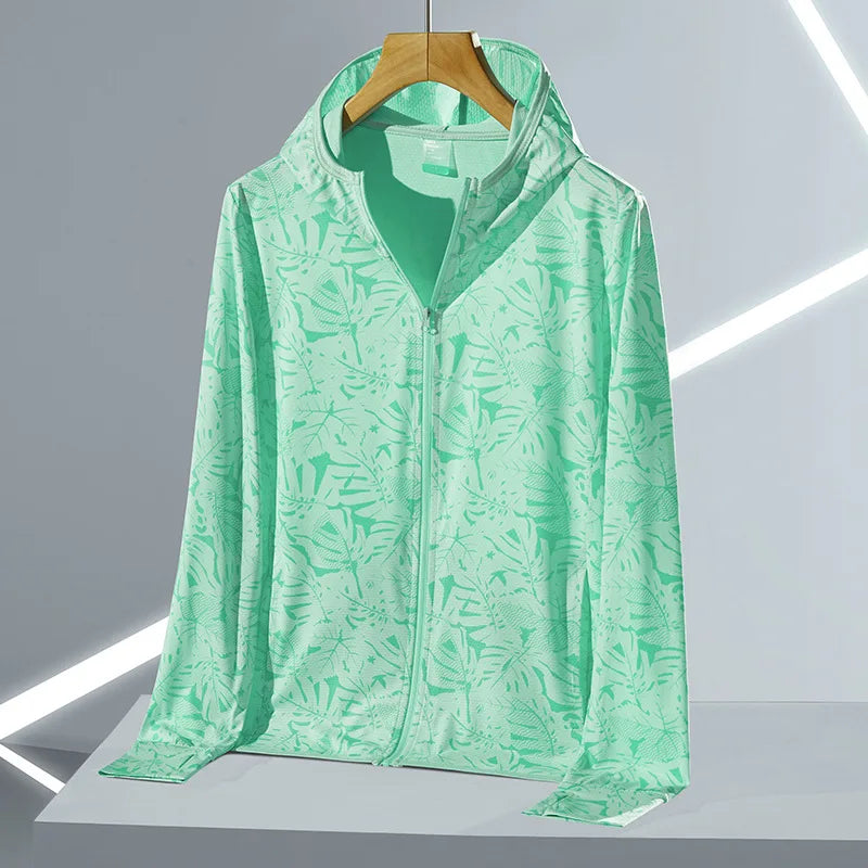 UPF45 UV Sun Protection Clothing Women's Zip Up thin Hoodie Long Sleeve Seatshirt Light Outdoor Fishing Running Hiking Jacket
