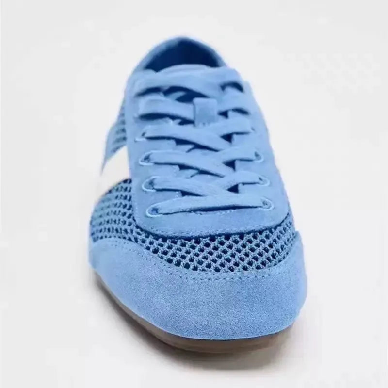 AIYUQI 2026 Women's Flat Sneakers Anti-slip Lace-up Breathable Women Sandals Plus Size Mesh Fabric German Training Shoes Female