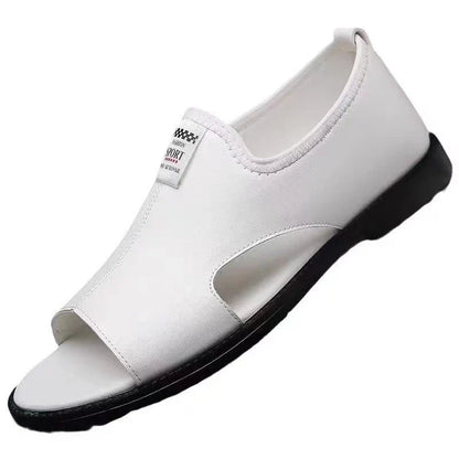 Brand Man Sandals Designer Fashion Leather Casual for Men Summer Comfortable Beach Slippers Outdoor Non-slip Men Sandalias 2026