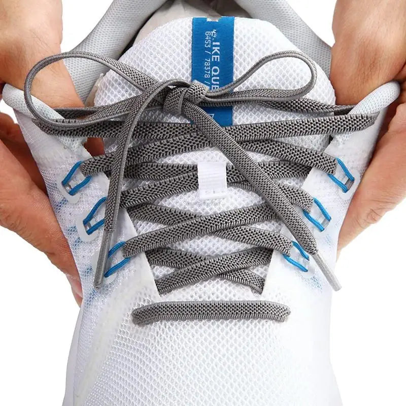 Elastic Laces Sneakers Classic Elastic Shoelaces 6mm Width Flat Shoelace for Kids Adults Shoe laces Rubber Bands for Shoes
