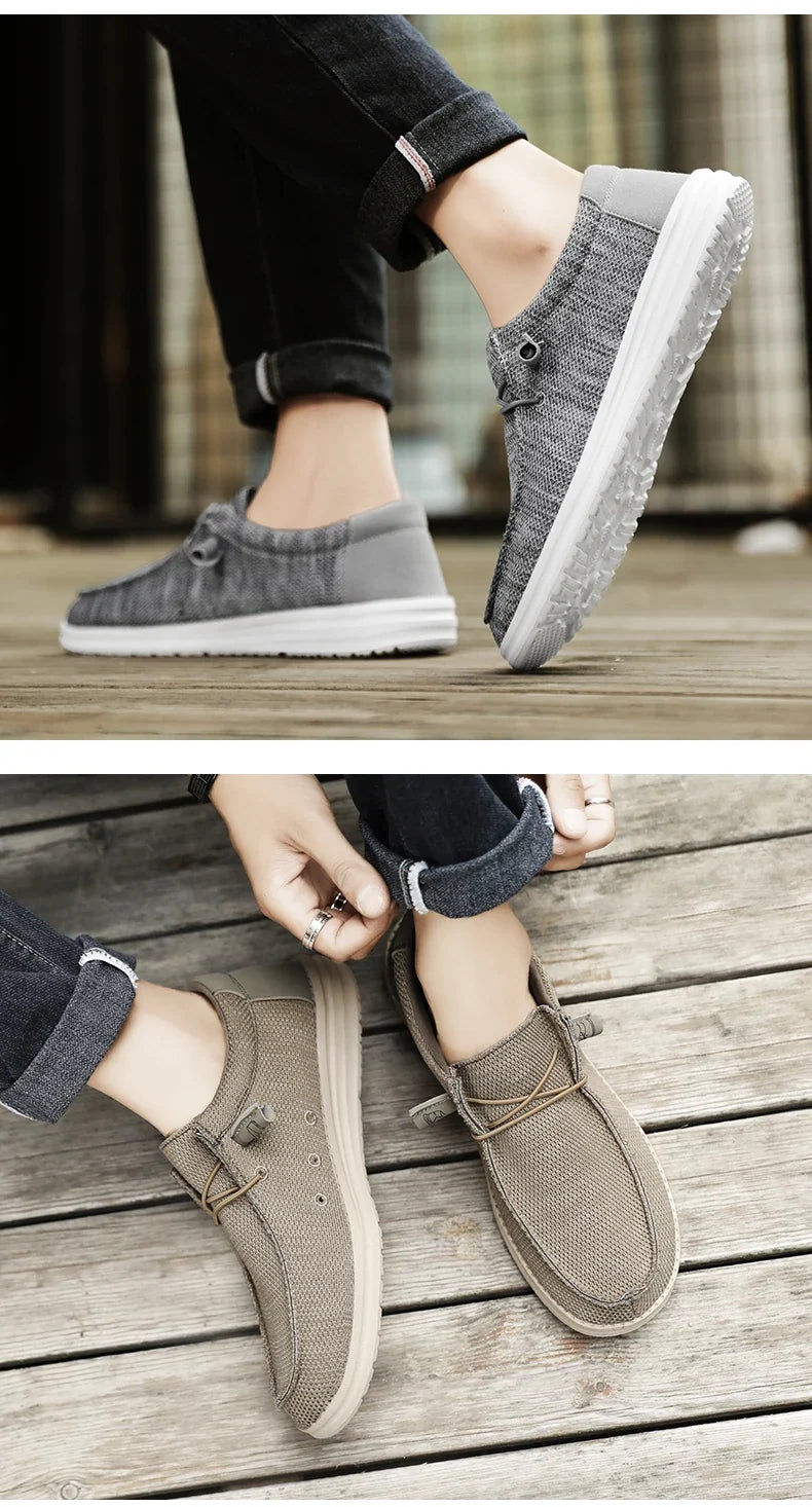 Plus Big Size 50 Dude Canvas Shoes Men Casual Slip on Shoes Alpargatas Hombre Moccasins Mocassin Homme Lightweight Breathable