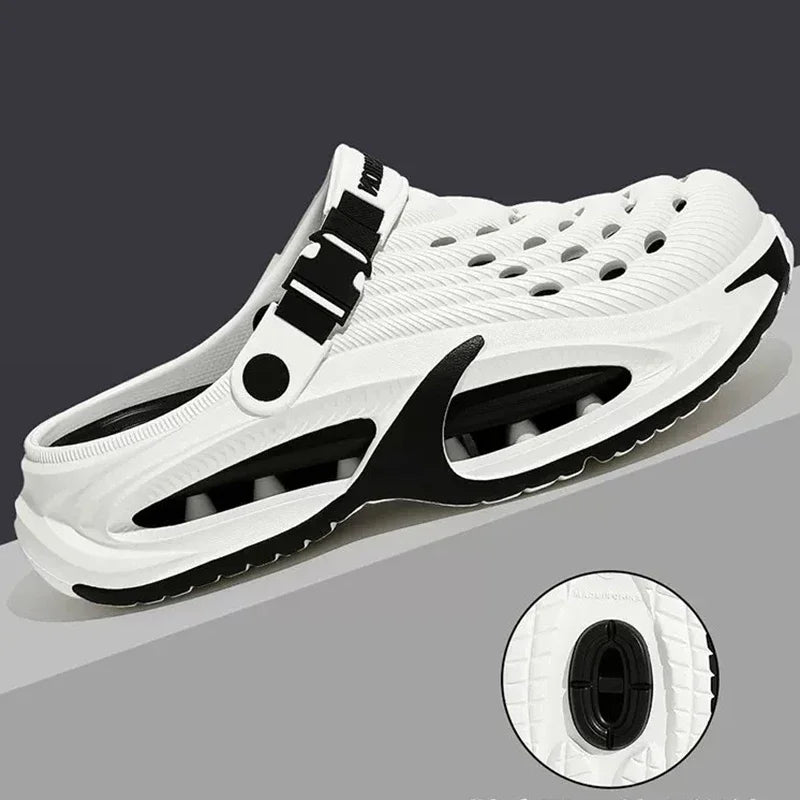 Fashion Hollow Out Thick Bottom Sports Sandals Men Eva Soft Sole Summer Clogs Sandals Men Non Slip Outdoor Driving Beach Sandles