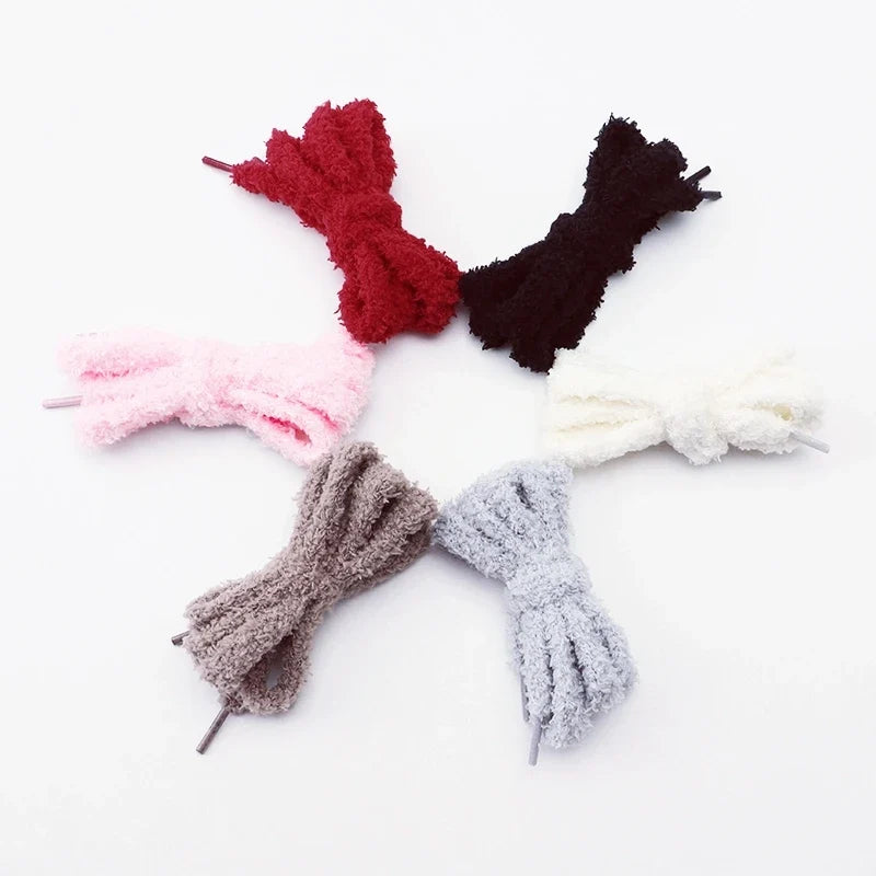 Fashion round plush laces Quality 1cm wide Sneakers Flats Casual laces Shoe accessories 80 /100 /120 /140 /160 Laces 1Pair