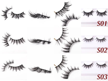 Yiernuo 1/5 Pairs Cosplay Anime Eyelashes Manga Lashes Dramatic Fairy Clusters Lashes Wet Look Lashes