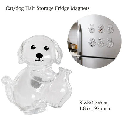 Transparent Dog Hair Storage Pendant Dog Hair Collector Keychain Pet Hair Memorial Bottle for Pet Lovers DIY Memorial Keychain