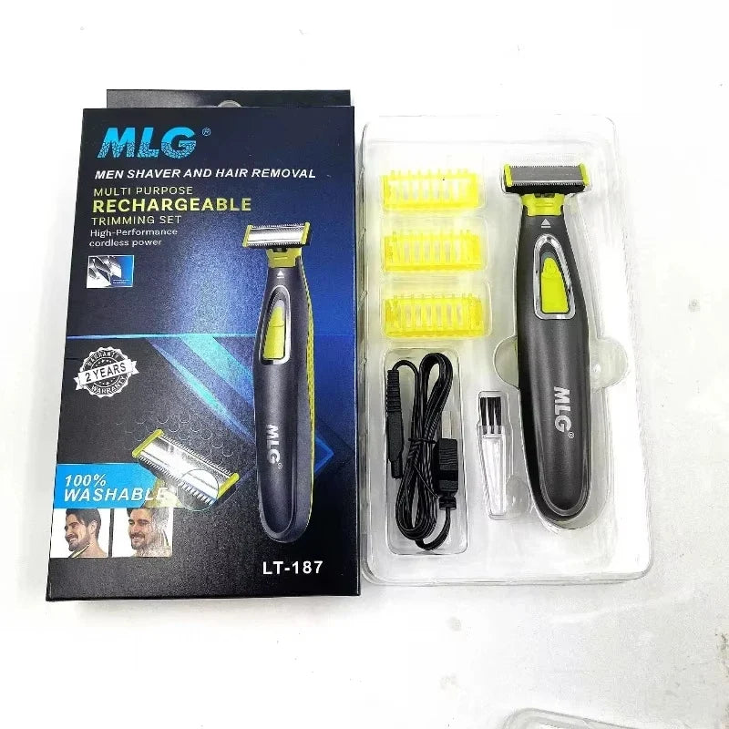 MLG Electric Shaver For Men and Women Portable Full Body Trimmer USB T Shaped Blade Razor For Beard Armpit For Washable