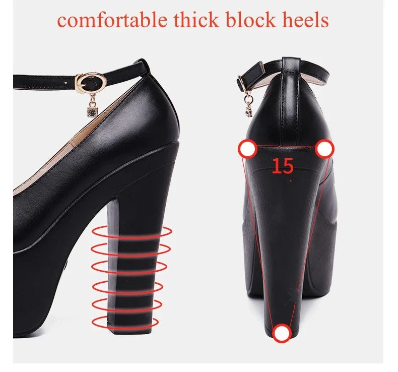15cm Small Size 32-43 Thick Bottom Gold Red Wedding Shoes Women Platform Pumps 2026 Fall Block Super High Heels Shoes Model
