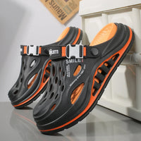 2026 New Men's Holes oes Summer Thi Bot Anti-Slip Driving Beach Slippers Spor Casual EVA Injection Moulding Footwear